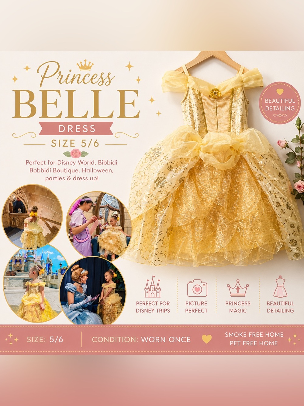 Princess Belle Dress / Costume